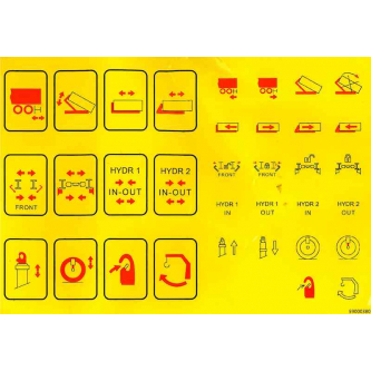 Set of stickers for hook devices